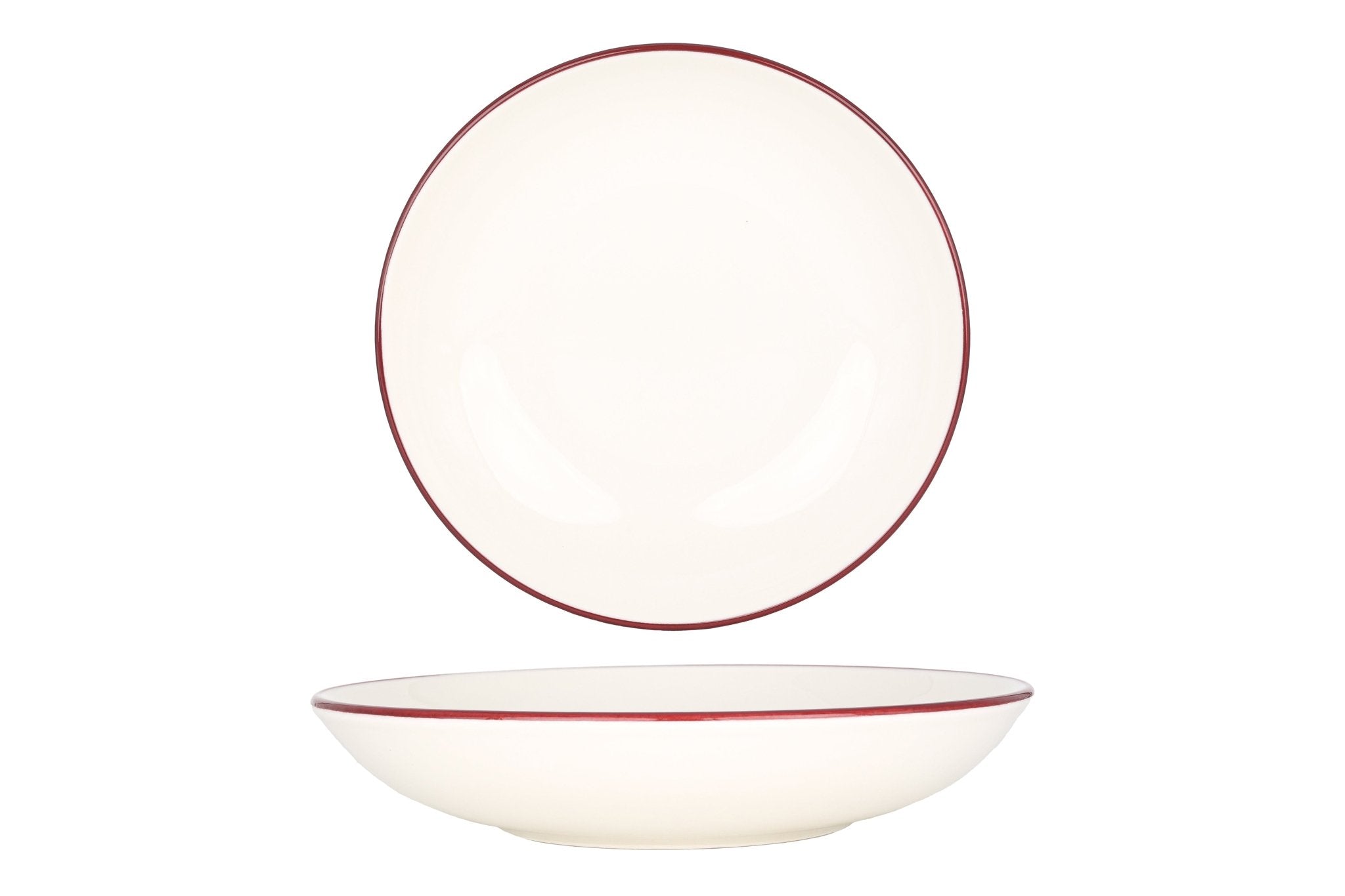 Bonna Bordenset - Linea Burgundy - 24delig - 6 persoons - Porselein