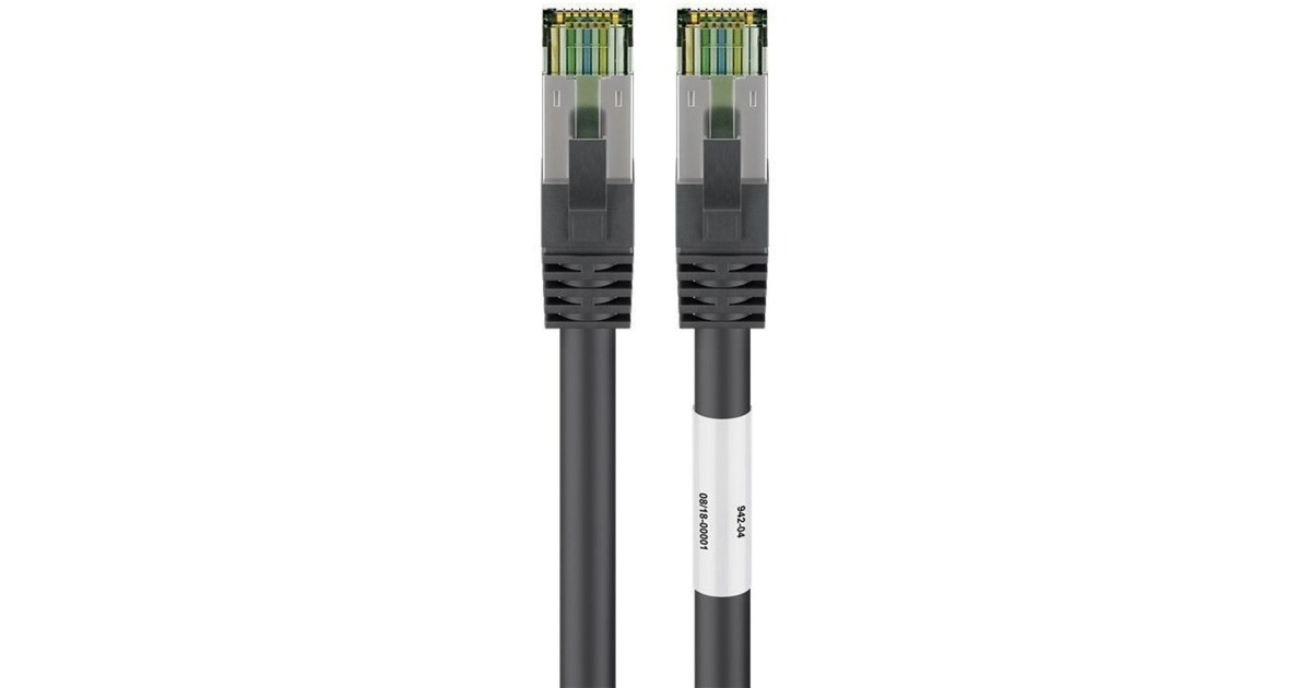 goobayPatchkabel Cat.8.1 S/FTP  (Zwart, 0,25 meter)