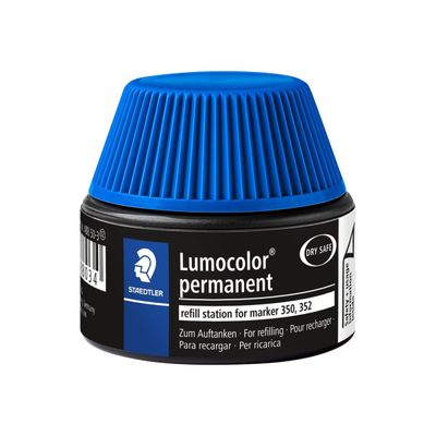 STAEDTLER Lumocolor - Flacon de recharge 30 ml - bleu - pour marqueurs permanents Lumocolor 350/352