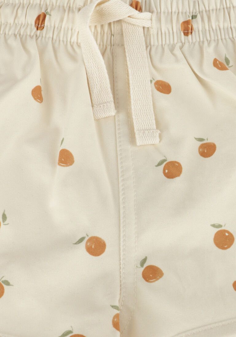 QUINCY MAE beige quincy mae  boys swim short oranges