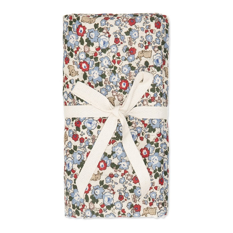 That's Mine - Jana Muslin Swaddle Flora Bunnies Rouge