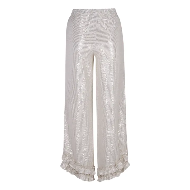 JoSephine Pantalon Mojito Rayures Métallisées | Argenté