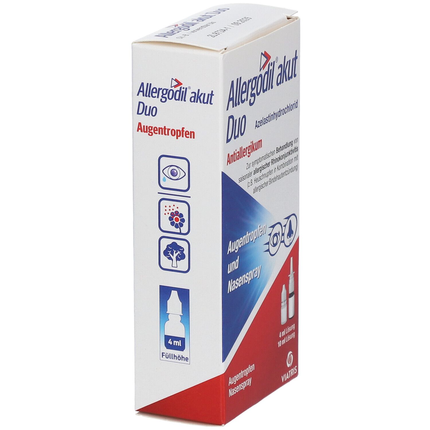 Allergodil® akut Duo: Allergie Kombipack mit Nasenspray (10 ml) und Augentropfen (4 ml), Antiallergikum mit Azelastinhydrochlorid