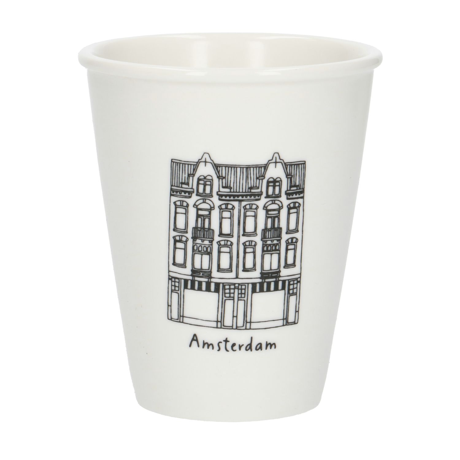 Gevel mok, Amsterdam De Pijp, porselein, 200 ml