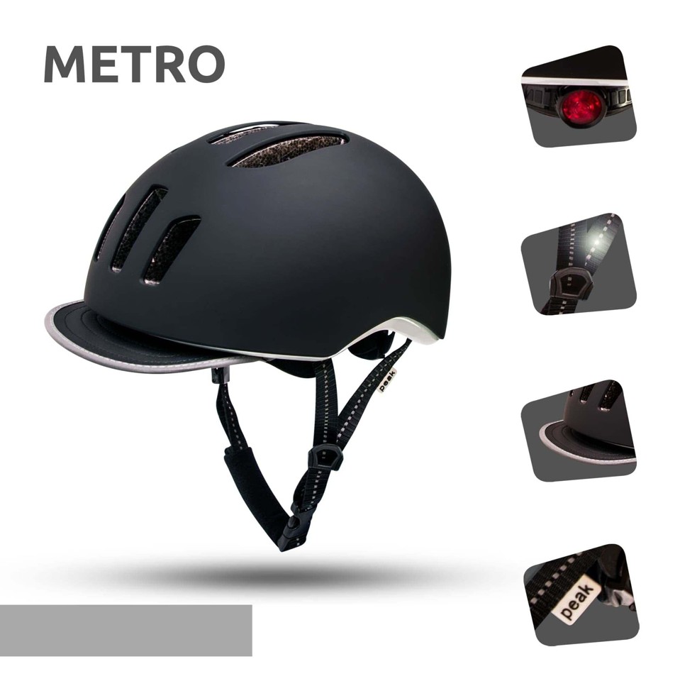 Crazy Safety - Cykelhjelm til voksne - Sort mat (53-59cm)