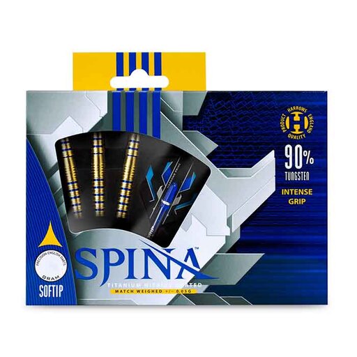 Dardos Harrows Darts Spina Gold 18g 90% Conjunto de 3 unidades.