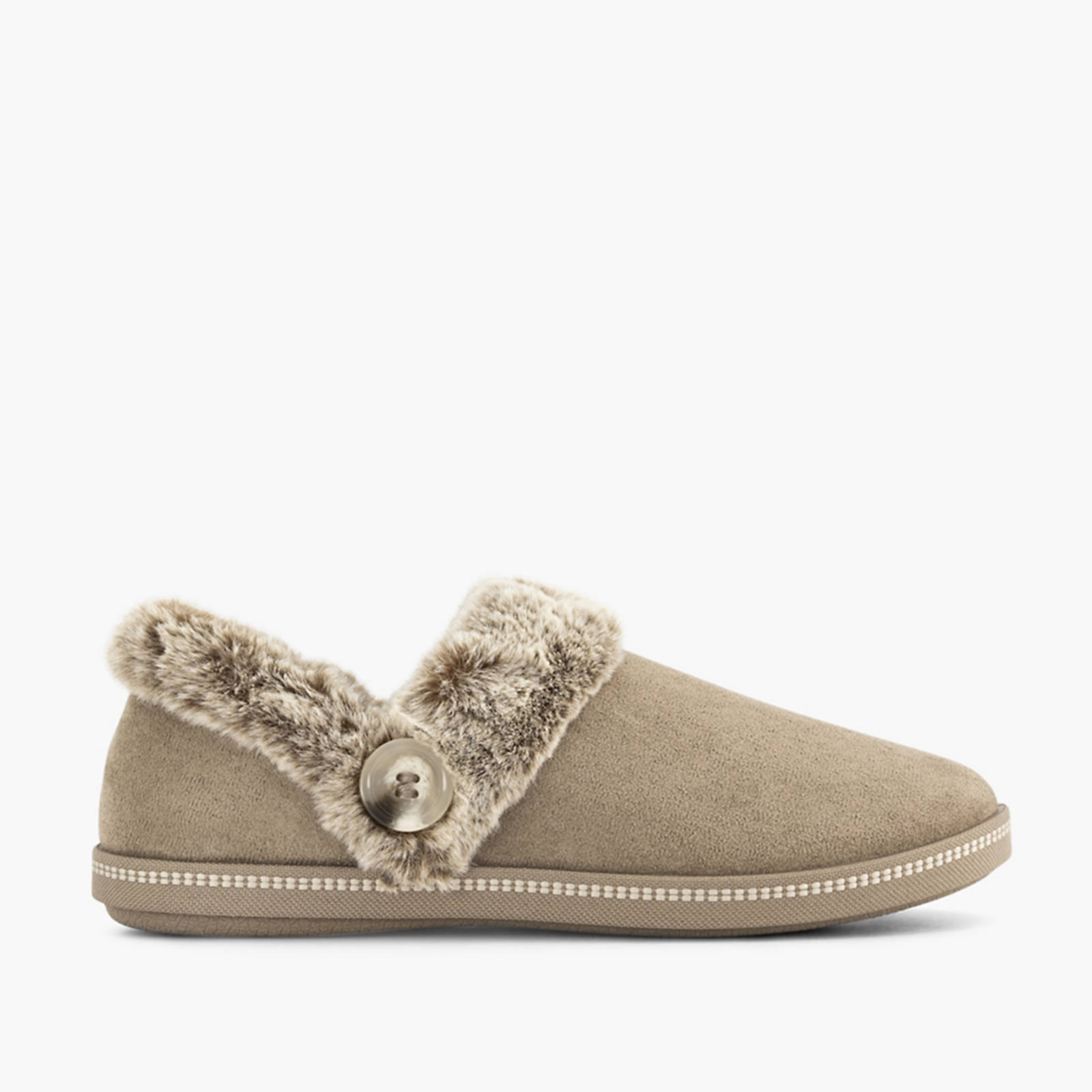 Skechers pantoffels taupe