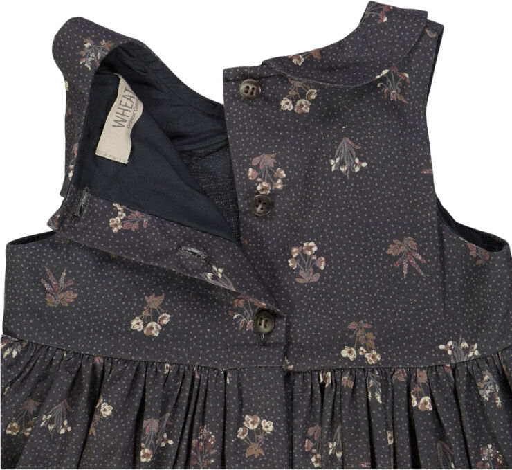 Wheat Kjole Eila Black flowers