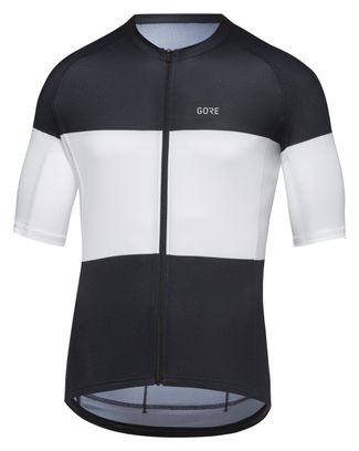 Maillot Manches Courtes Gore Wear Spirit Stripes Noir/Blanc