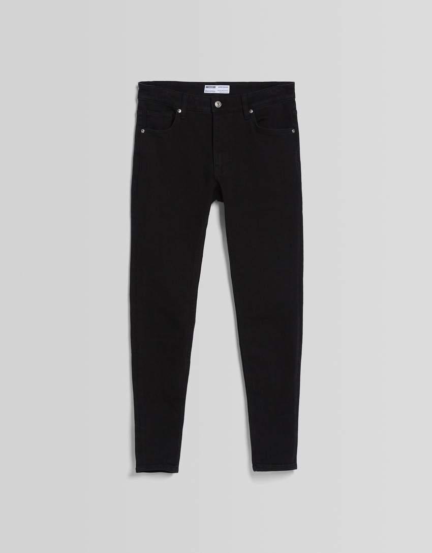 calças jeans super skinny