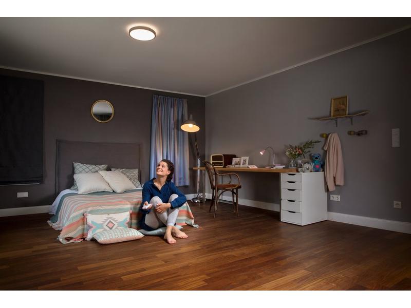 Ledvance Deckenleuchte ORBIS Sensor, 22 W, Ø 40 cm, Weiss Spritzwasser geschützte LED-Deckenleuchte mit Sensor