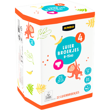 Jumbo Luierbroekjes Maat 4 8-15 kg 22 Stuks