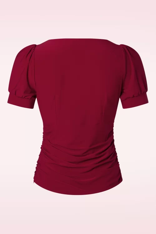 Vintage Diva  Joyce top in rood
