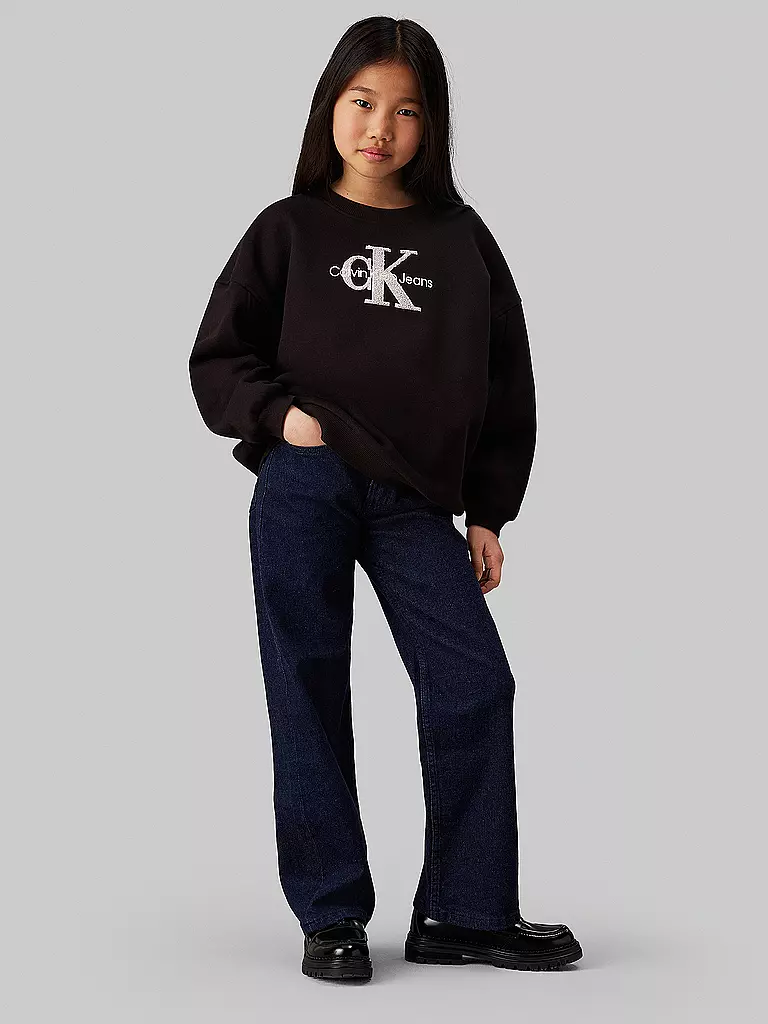 CALVIN KLEIN JEANS Mädchen Jeans Wide Leg Fit  blau