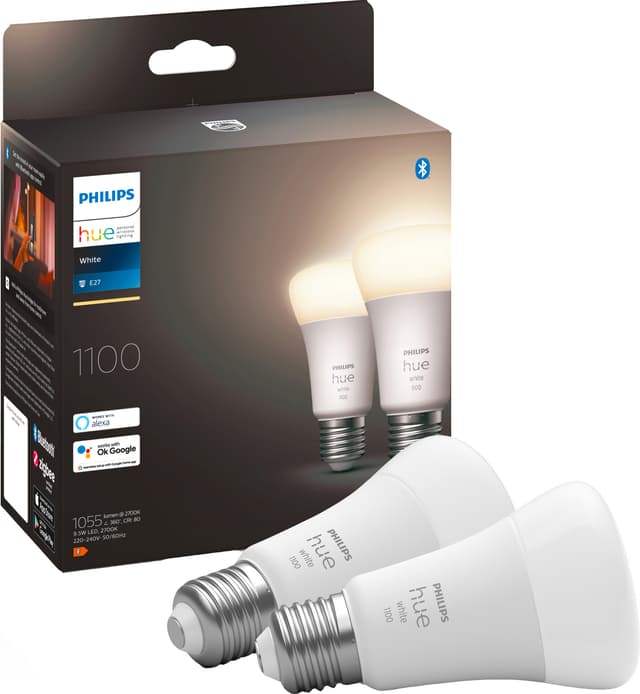 Philips Hue W 9,5W A60 E27 2-pak