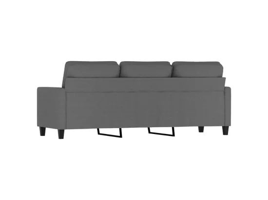 Canapé à 3 places Gris foncé 180 cm Tissu