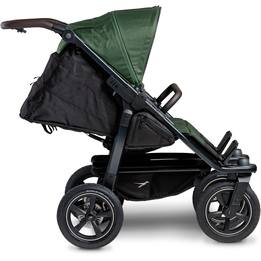 tfk Zwillingskinderwagen Duo 2 mit Luftrad-Set Olive