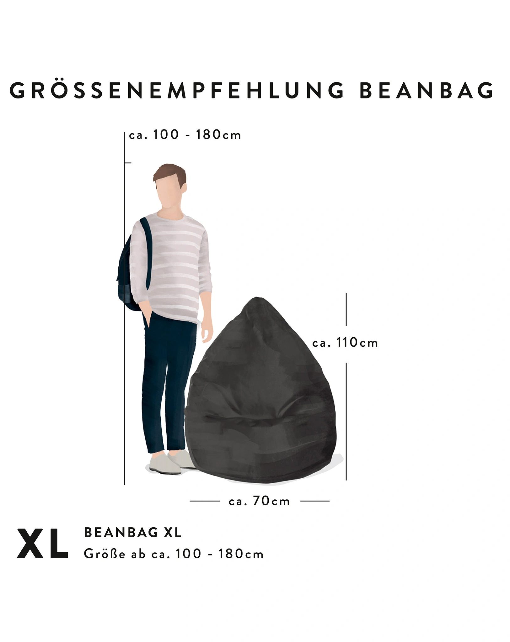 Sitzsack BeanBag BRAVA XL (Farbe: eukalyptus)