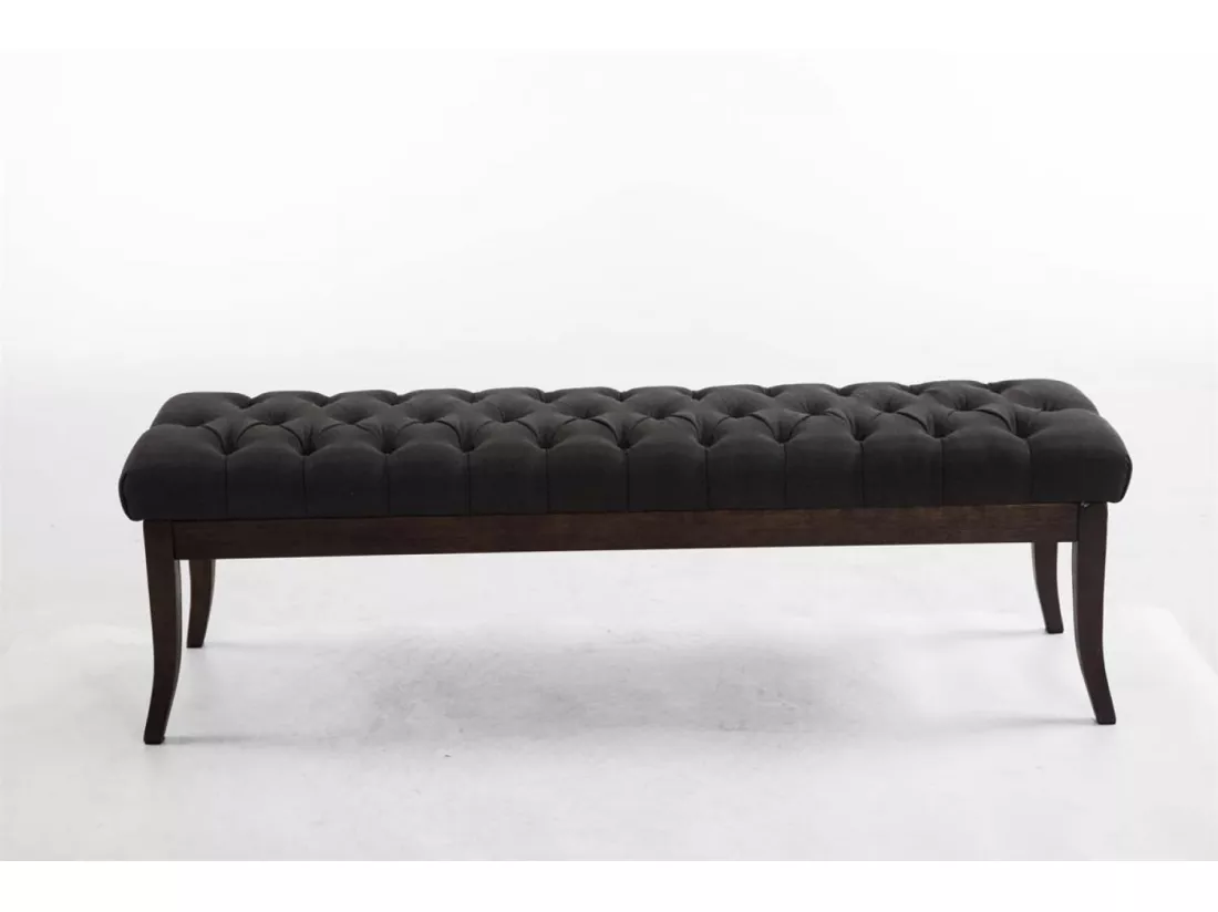 Banquette - Tissu & Bois - Gris foncé - Ramses