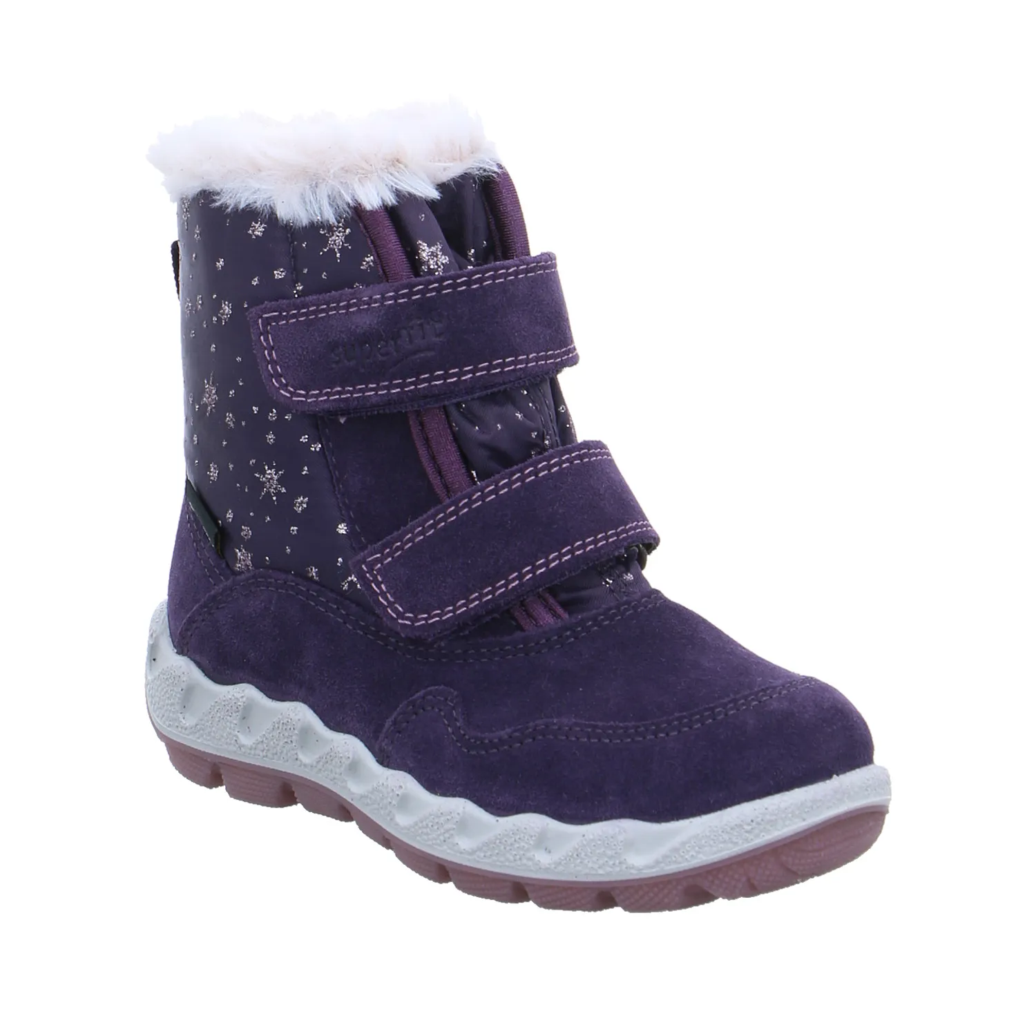 SUPERFIT Kleinkinder-Snowboot  Membran Violette Textil  Baby Mädchen Winterstiefel