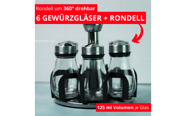 Westmark Lissabon Gewürzstreuer mit Rondell 7 teilig