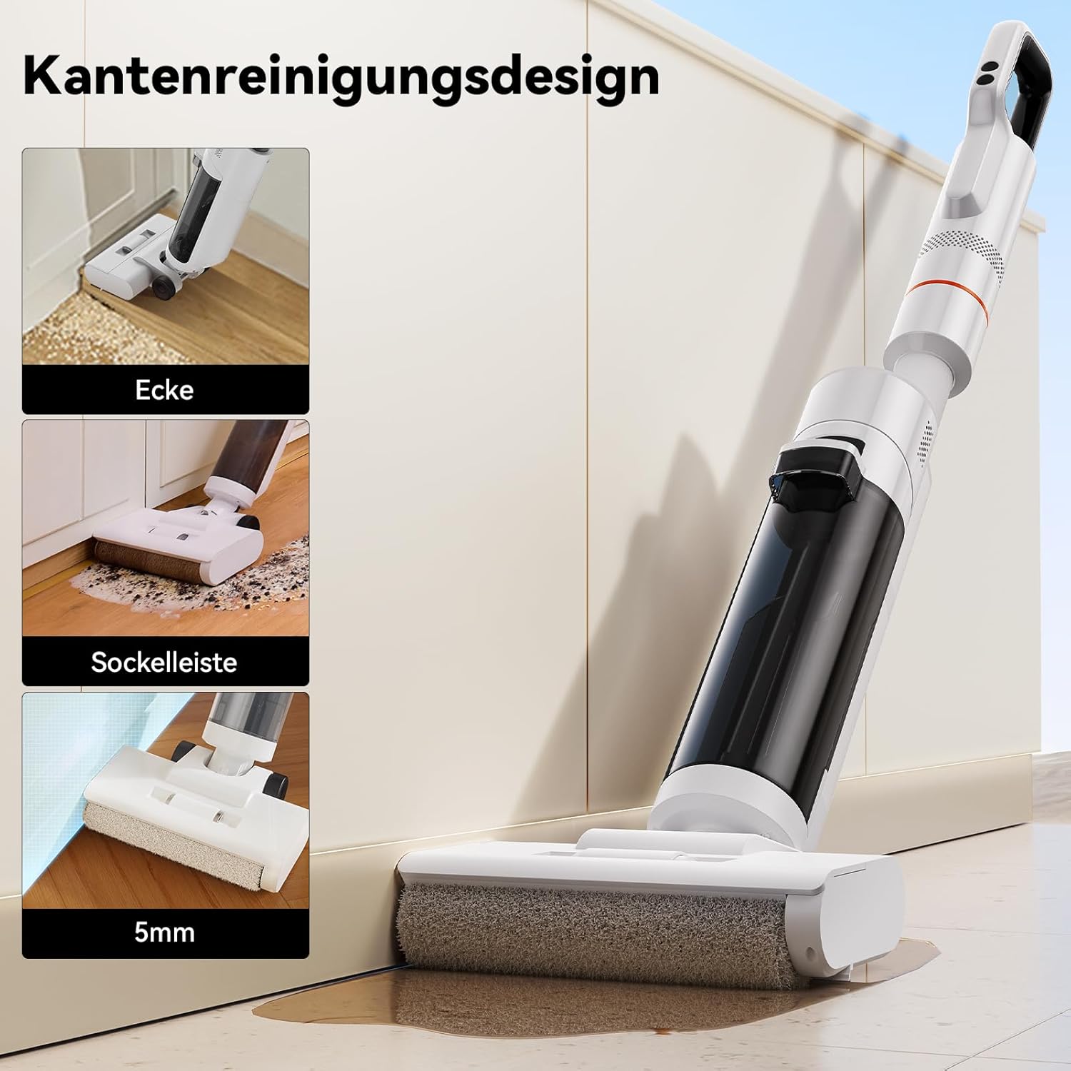 JONR ED20 Pro 4-in-1 Nass Trocken Komplett-Staubsauger, 17000 Pa Vakuumsaugleistung, Selbstreinigung und automatische Trocknung mit einem klick, Intelligente Spracherinnerung