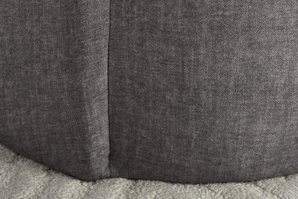 Extravagantes Sofa ELEMENTAL 180cm graphit grau Samt 2-Sitzer Couch organische Form