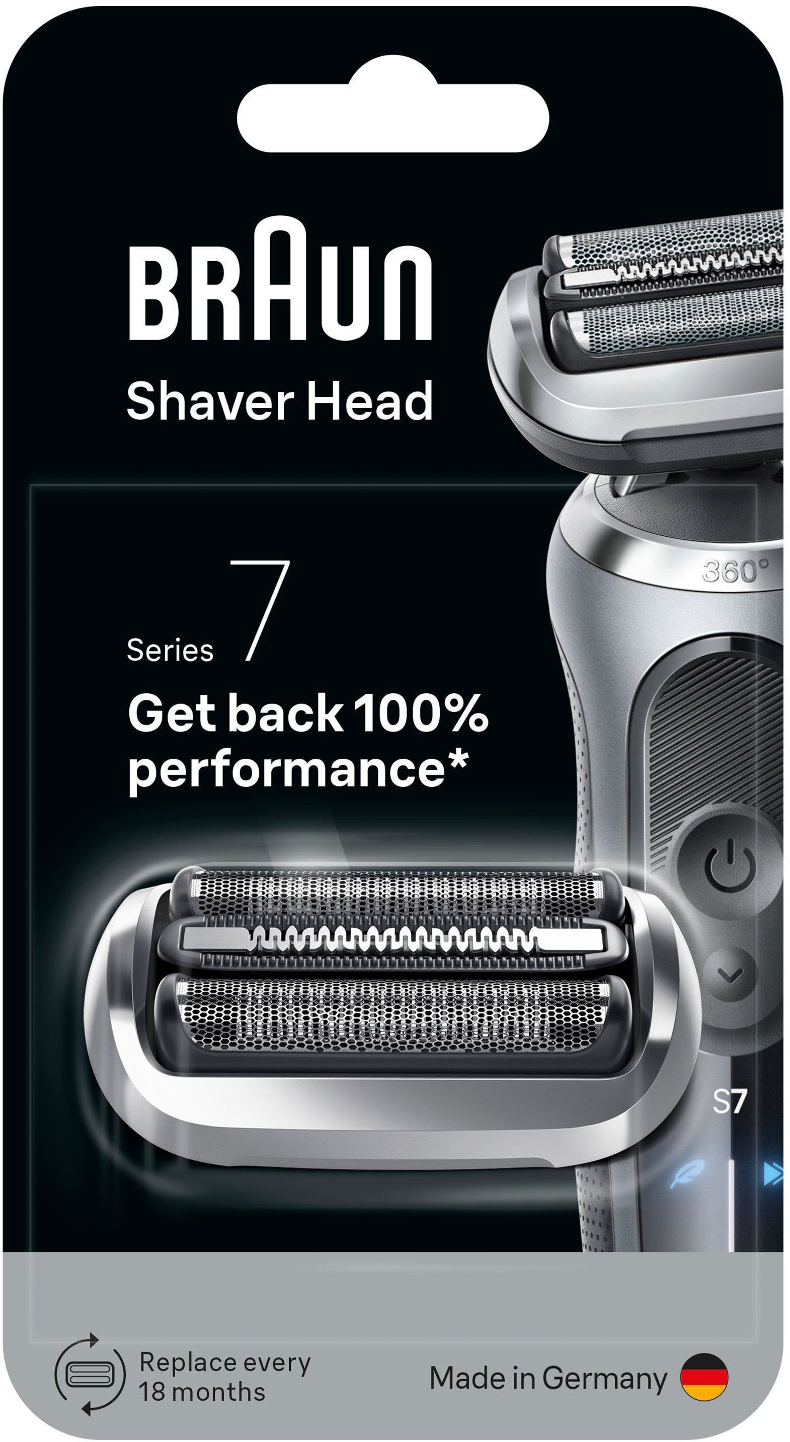 Braun Ersatzscherkopf »Series 7 74S« Kompatibel mit Braun Series 7 Rasierern der Generation 70, 71 und 72