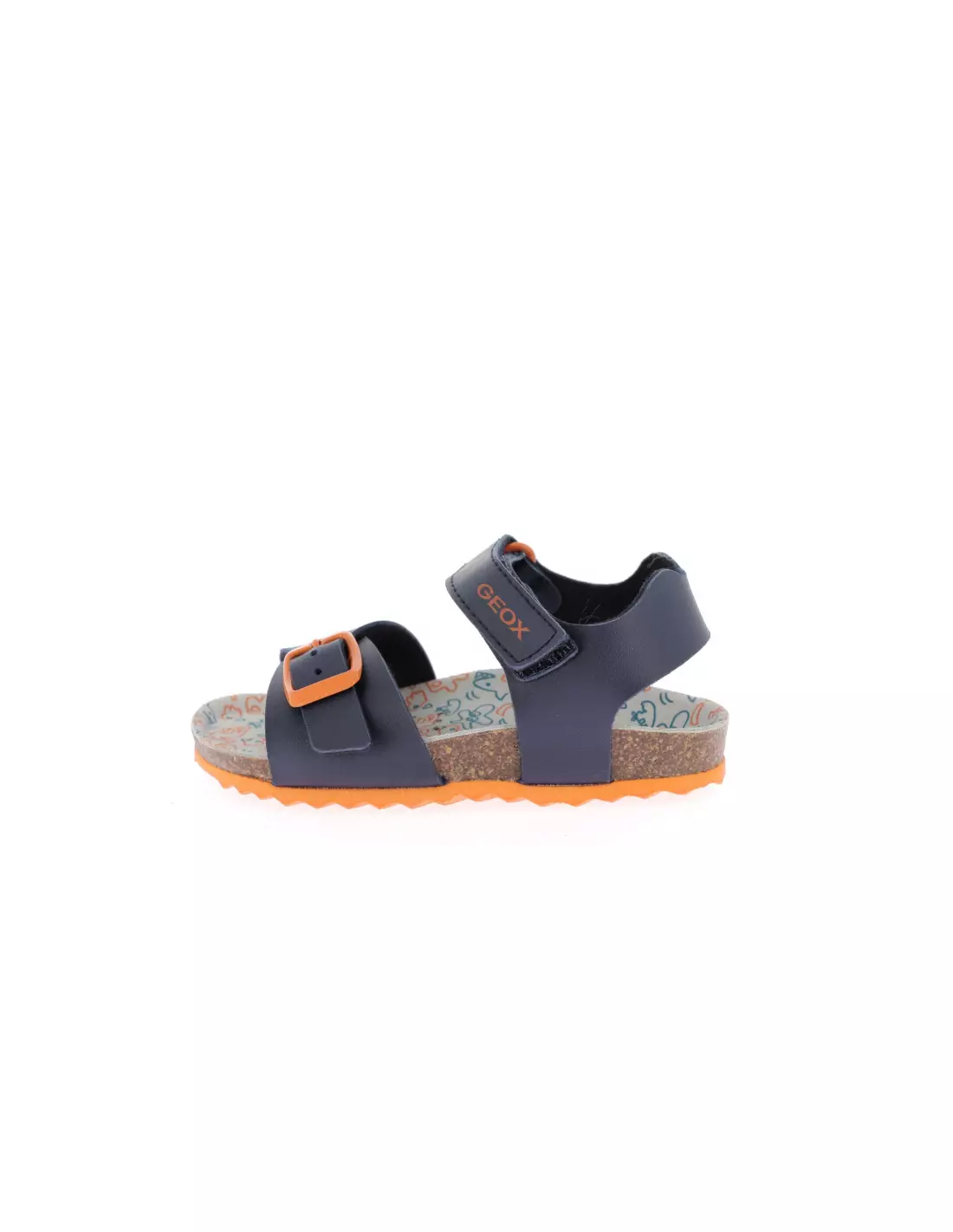 GEOX GHITA - Sandales & nu-pieds NAVYDARKORANGE