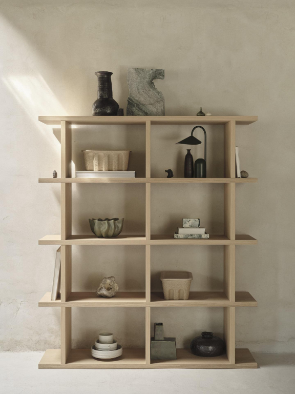 Ferm Living Kona 2x4 boekenkast Dark Stained