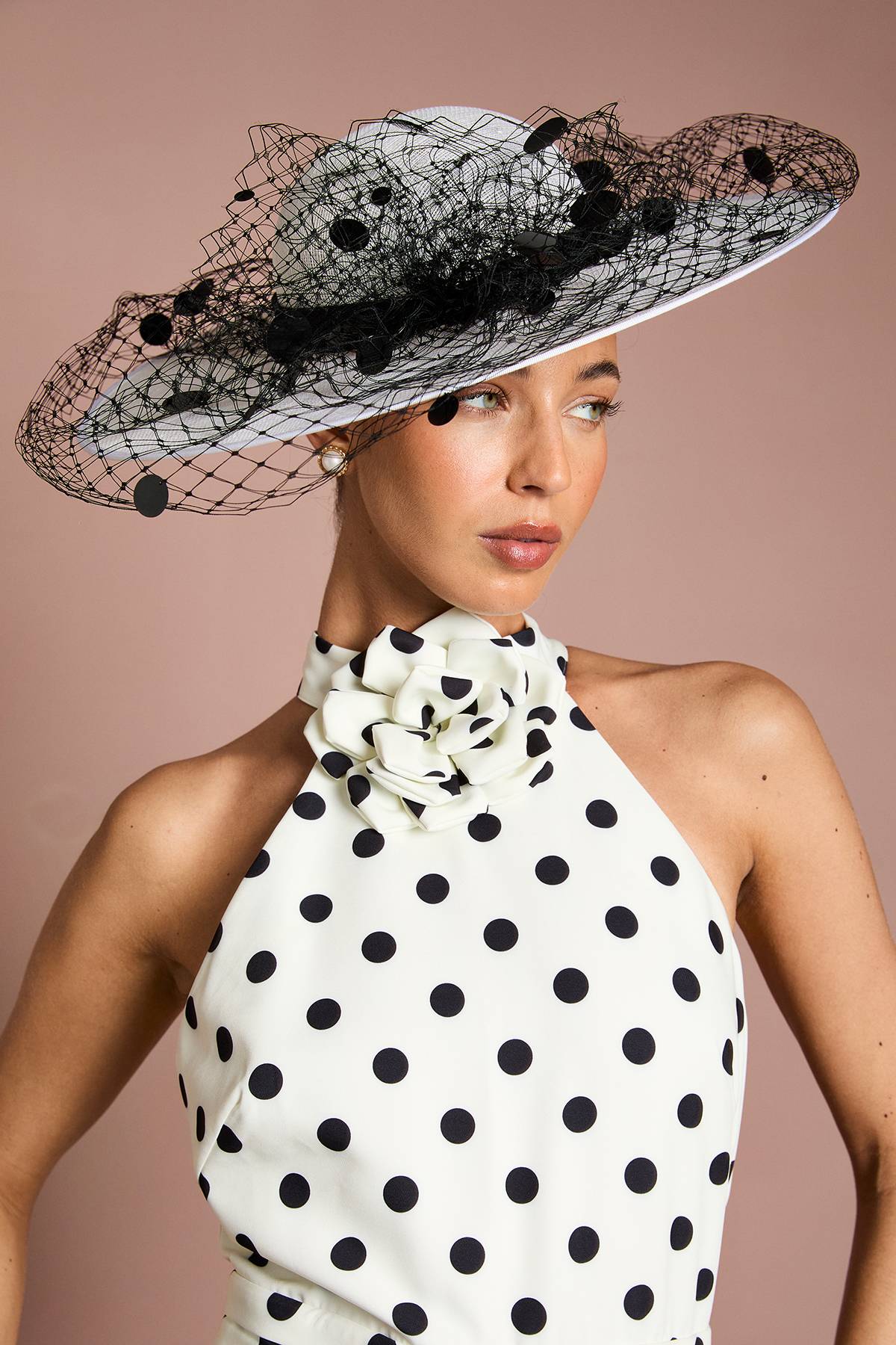 Coast Chapeau Lisa Tan À Large Bord Avec Voilette