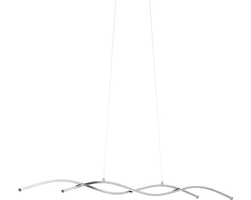 LED hanglamp 14W 1900 lm 3000K HxL 120x120 cm chroom/wit
