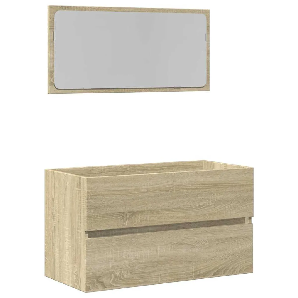 vidaXL Meuble de salle de bain avec miroir - Chêne sonoma