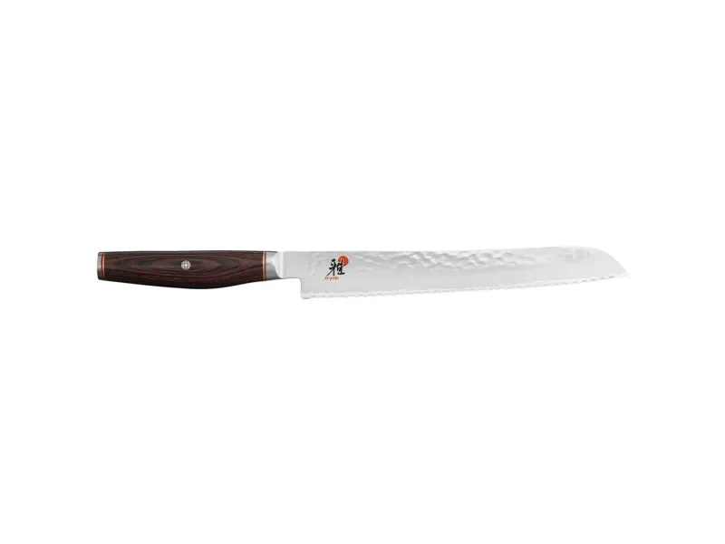 MIYABI brødkniv stål, 230 mm, sølv / brun, 42,5 x 7,6 x 2,9 cm