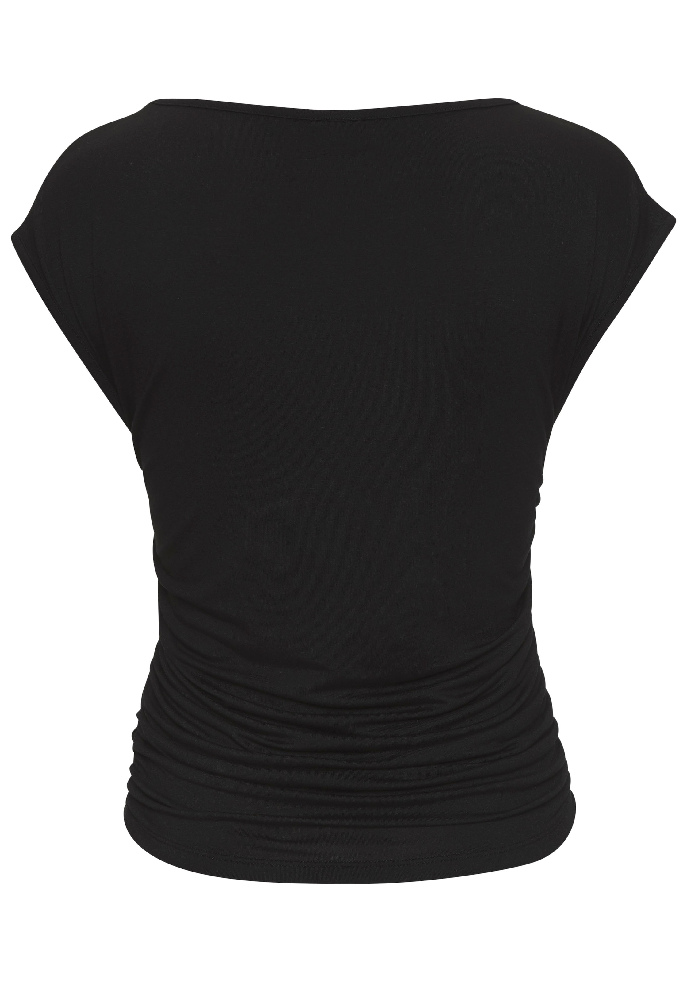Buffalo T-Shirt , mit seitlicher Raffung, Jerseyshirt, Basic