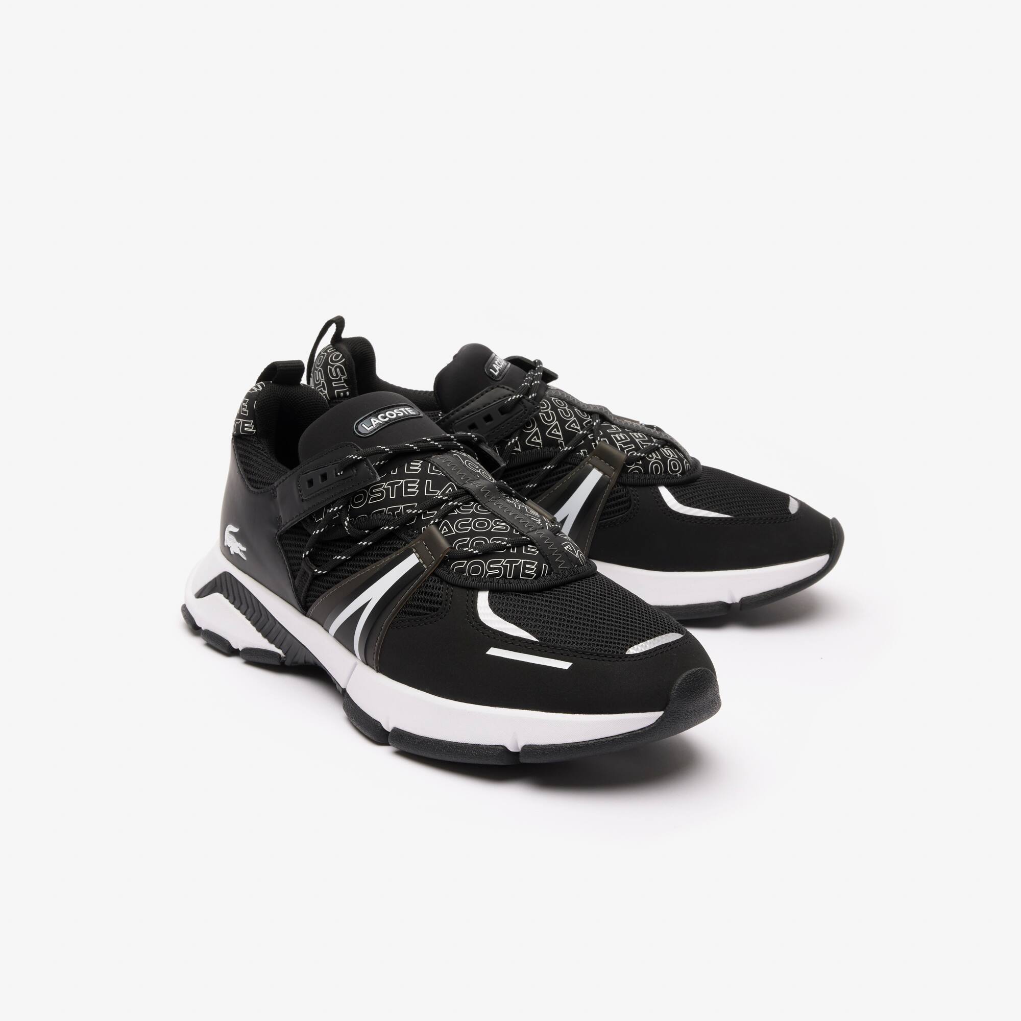 Sneakers L003 homme en textile avec imprimé Sneakers - Noir - Lacoste - Homme