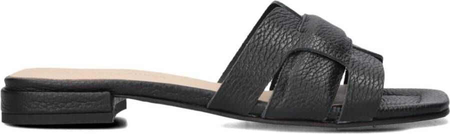 STEFANO LAURAN Slippers Dames 24050 Maat: 41 Materiaal: Leer Kleur: Zwart