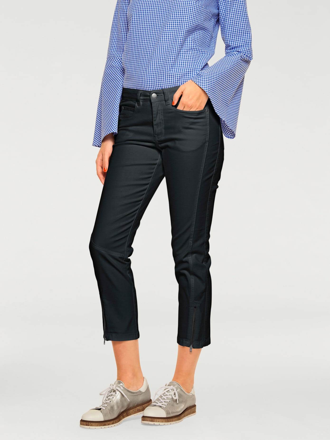 Pantalon effet ventre plat coupe skinny