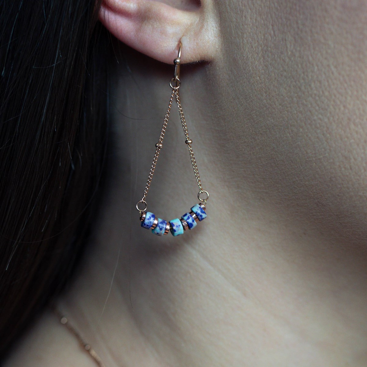 Boucles d'oreilles Piana en pierres Jaspe