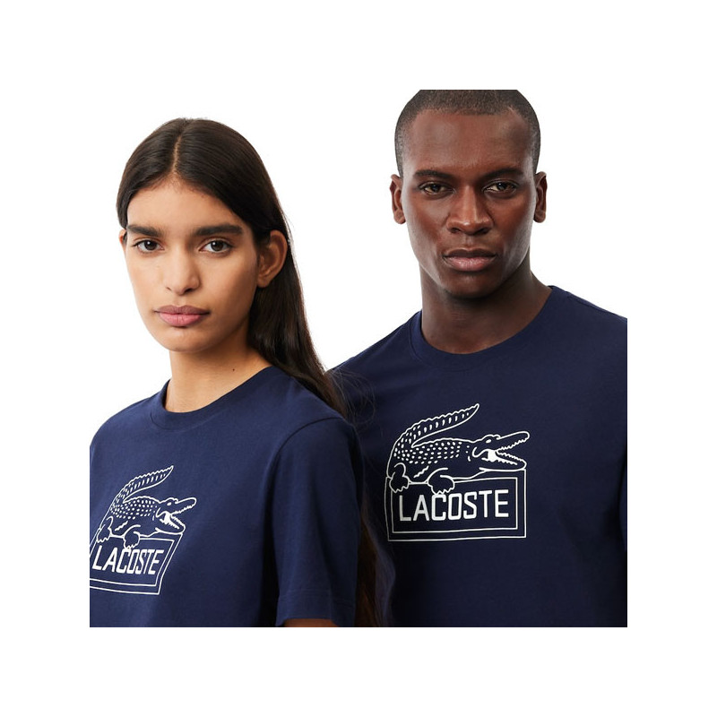 Tee-shirt Lacoste Roland Garros Ultra Dry bleu marine