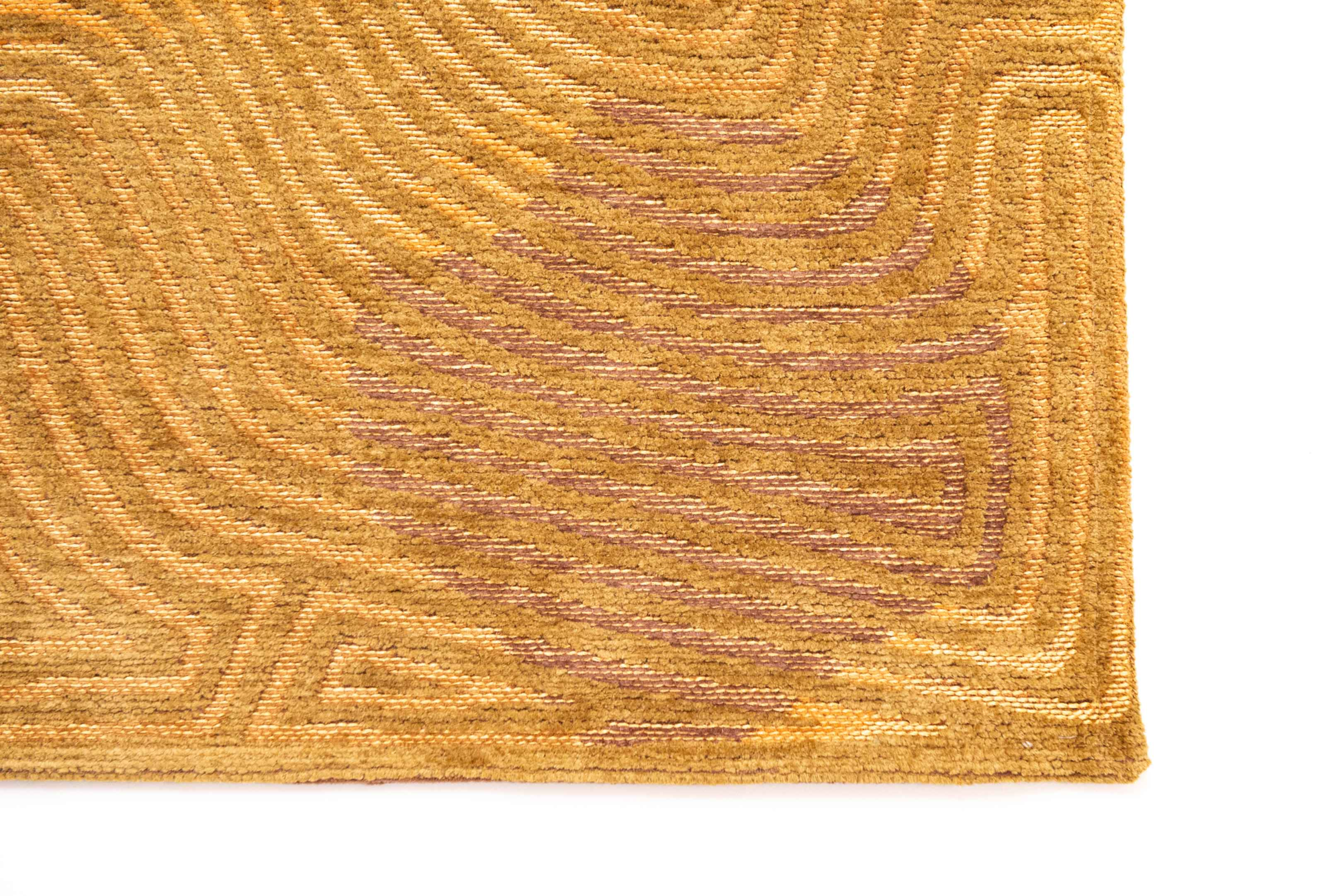 Ecorugs vloerkleed Coral goud 80x150 cm ∅ 140 cm
