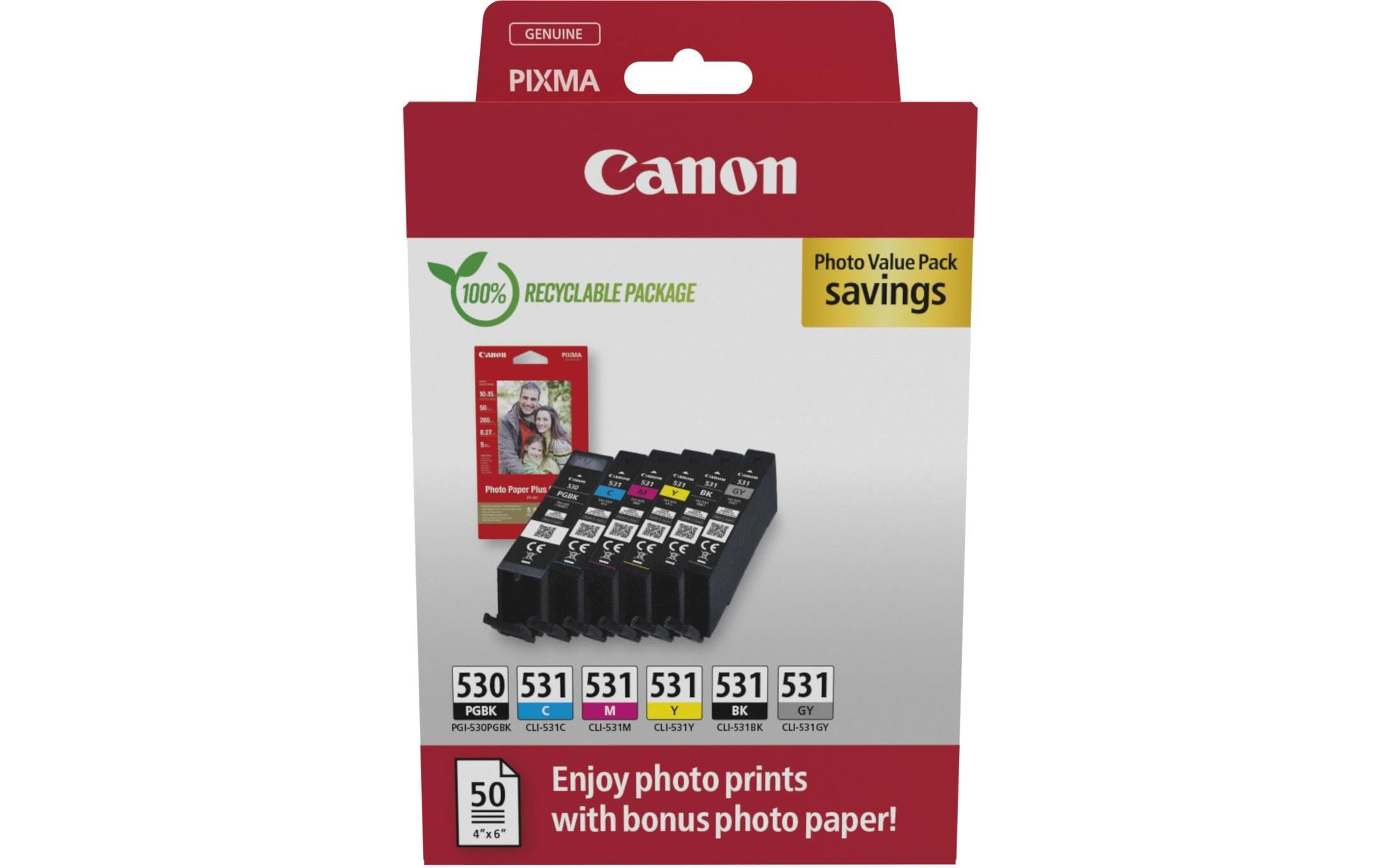 PG-530/CLI-531/PP-201 MPDruckerpatrone, PBK, BK, C, M, Y