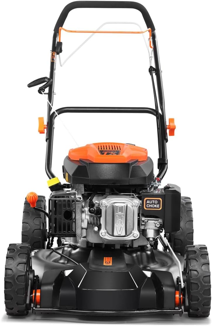 FUXTEC Benzin Rasenmäher FX-RM51SA96 Profi Mulchmäher mit 51 cm und Selbstantrieb leistungsstarker 196 cc Motor Motormäher Mulchen