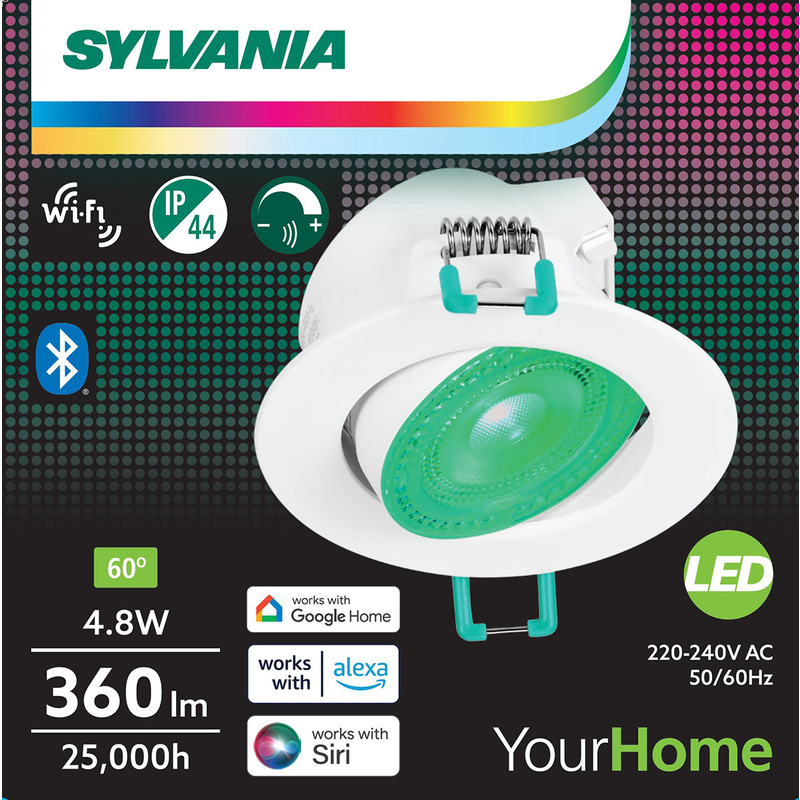 Sylvania SylSmart LED lamp spot kantelbaar 4.8W 4000K Wit dimbaar