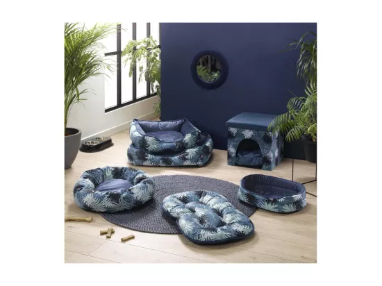 Coussin flocon à imprimé végétal 