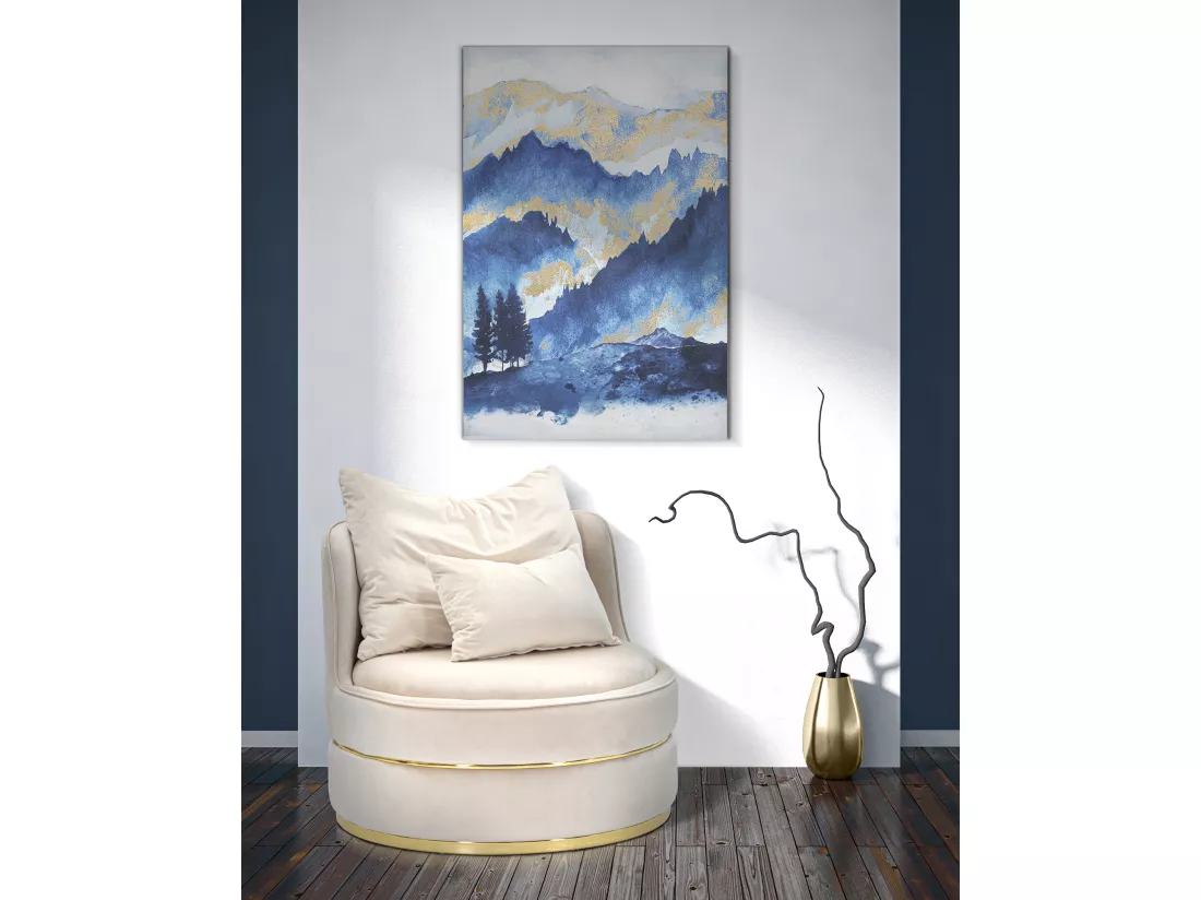 Impression sur toile paysage multicolore 80x3x120 cm