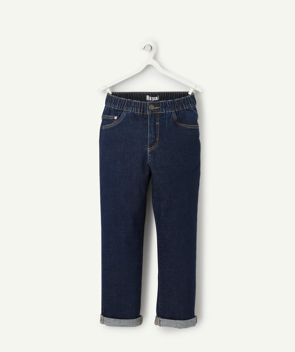 PANTALON RELAX GARÇON EN DENIM BLEU BRUT LOW IMPACT