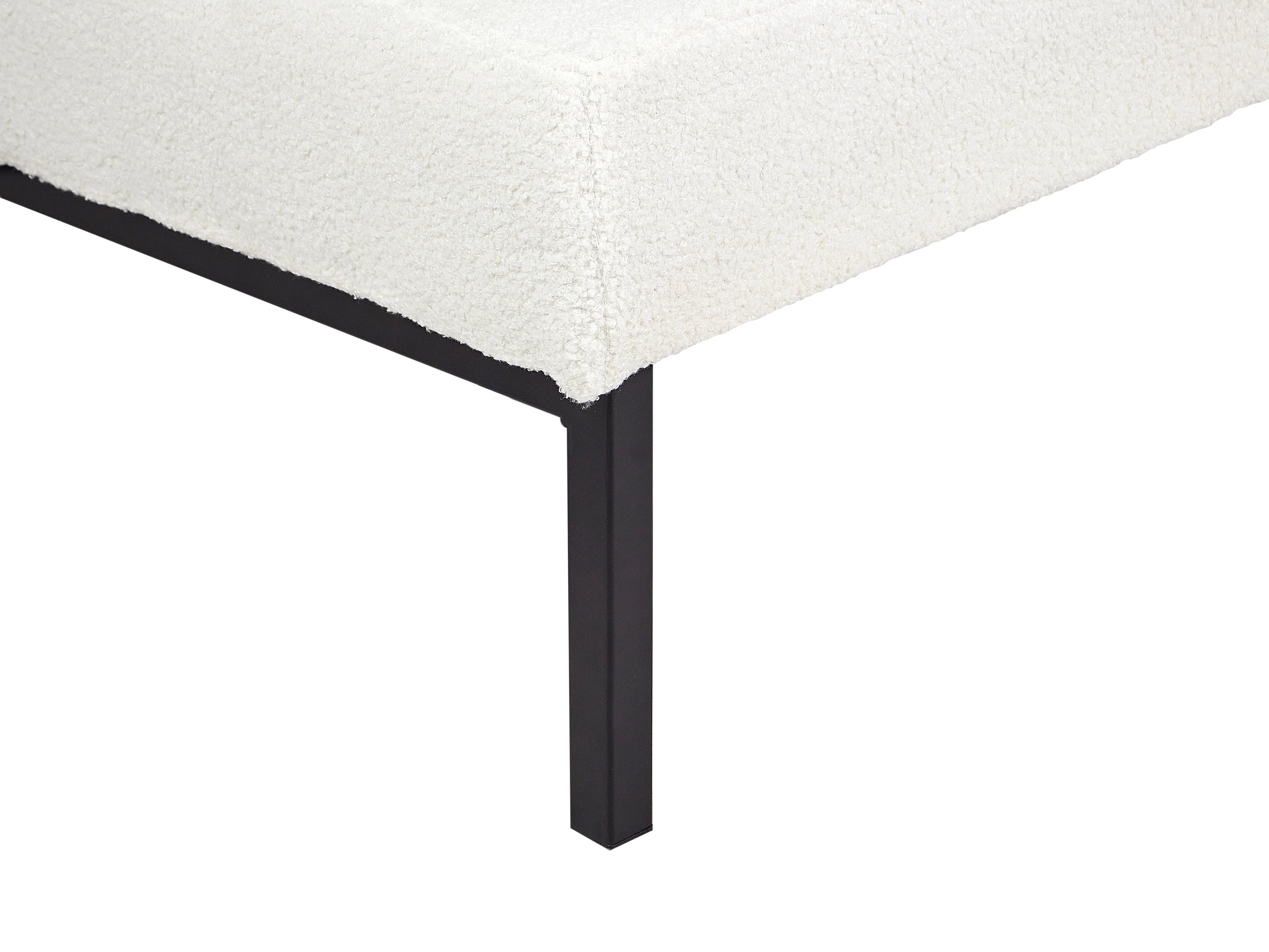 Chaise longue CHINON Bouclé Wit