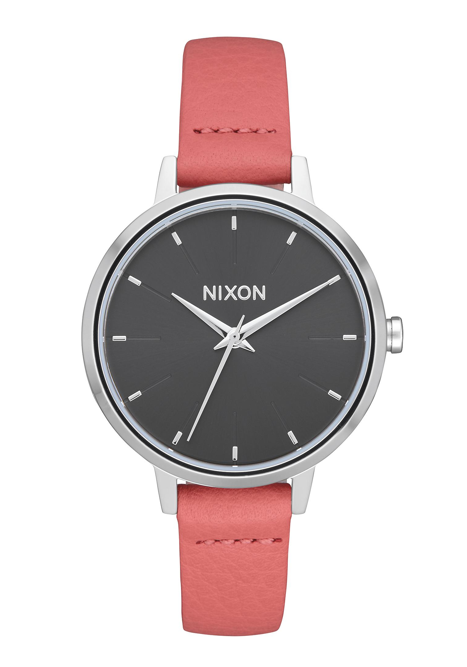 Nixon The Medium Kensington Leather Silver / Black / Red