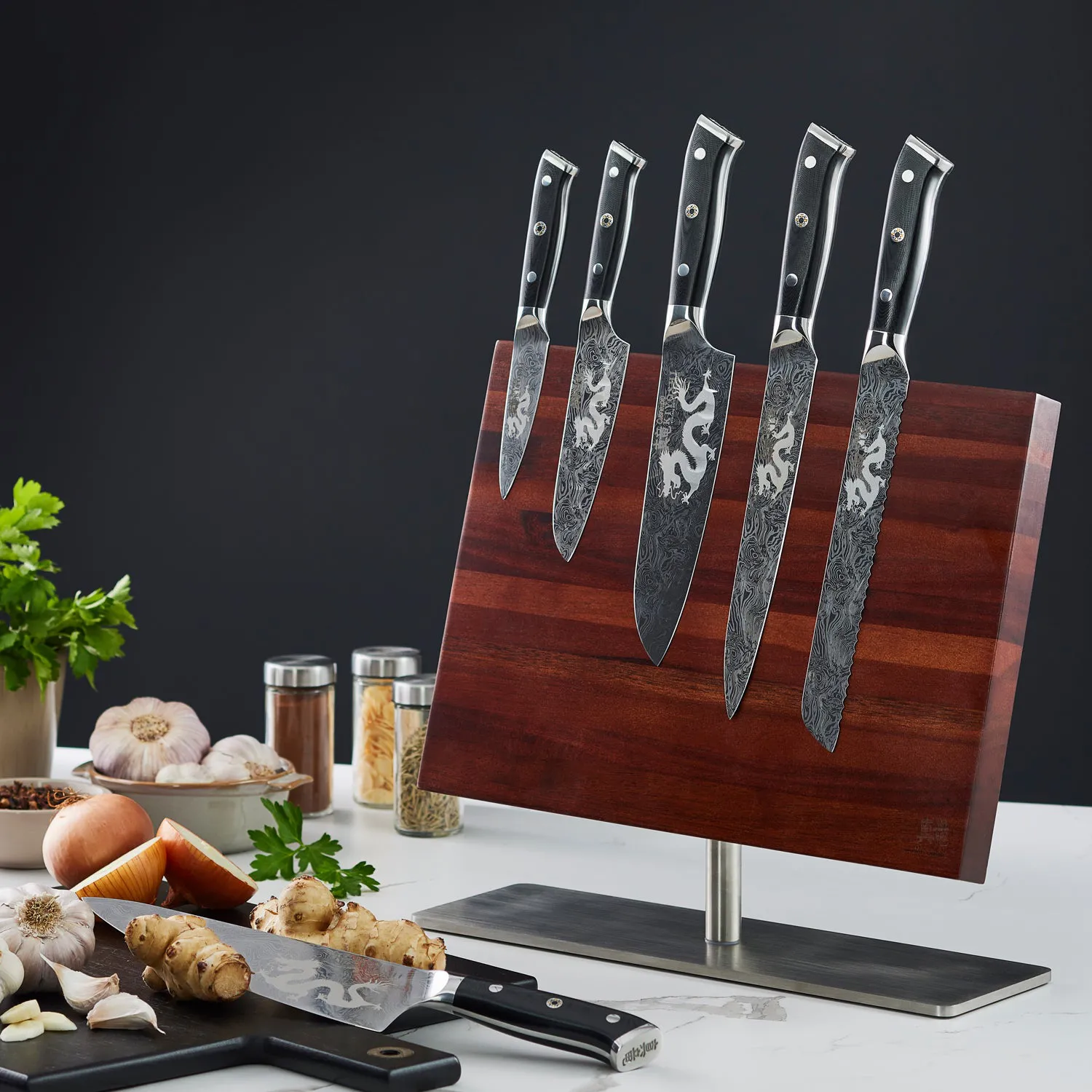 THE CUSTOM CHEF™ KIYOSHI™ Kei Knivblok - 7 dele